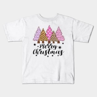 Merry Christmas Cute Christmas Trees Kids T-Shirt